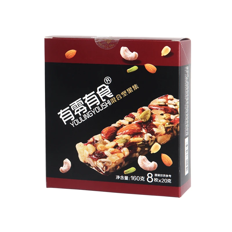 
160g Box Packing Mixed Nuts Oat Choco Energy Bars 