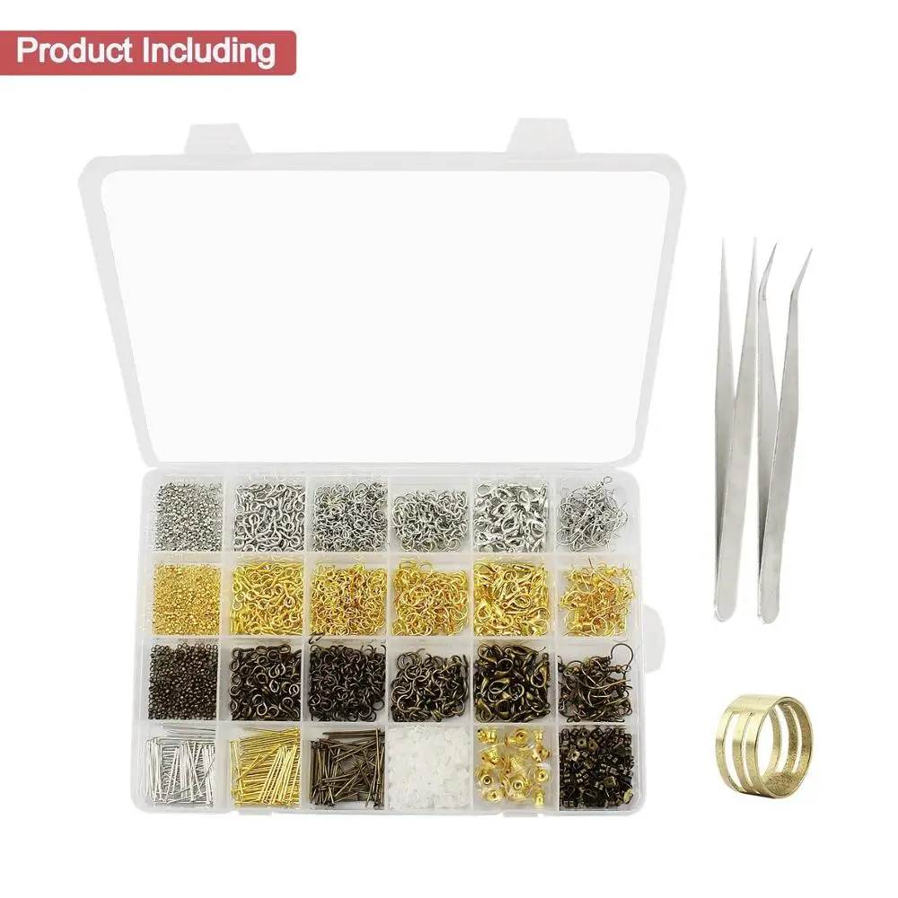 Jewelry Making Accessories Kits  Open Jump Rings, Lobster Clasps,Crimp Beads, Screw Eye Pins
