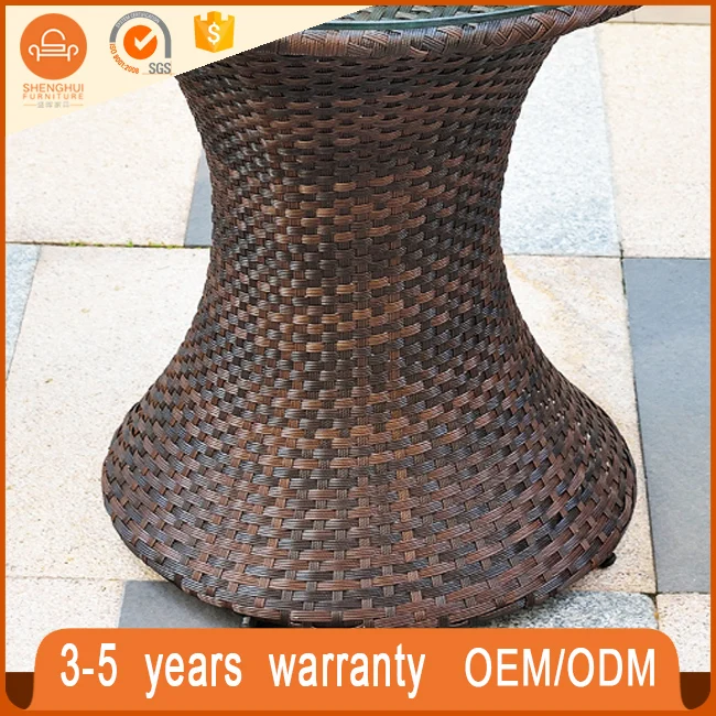 
Popular Fibreglass PE Rattan Wicker Garden Restaurant Coffee Shop Outdoor Furnitures 