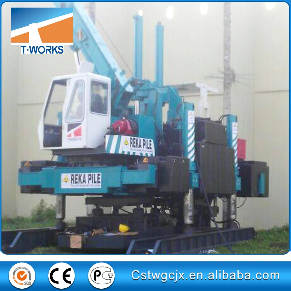 
New mini small hydraulic pile drivers and piling machine for construction foundation to press the pile without noise 