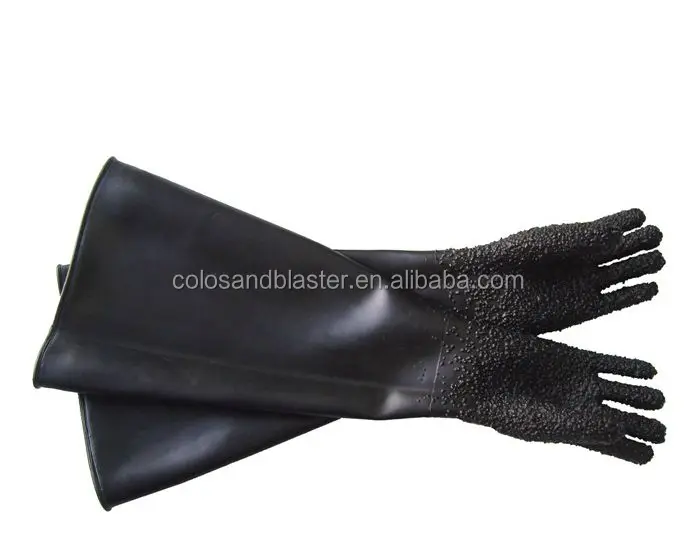 Длинные резиновые перчатки для пескоструйной обработки