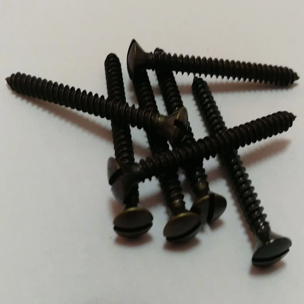 
M3.5 x 38 round head DIN7973 bronze finishing self-tapping screw 