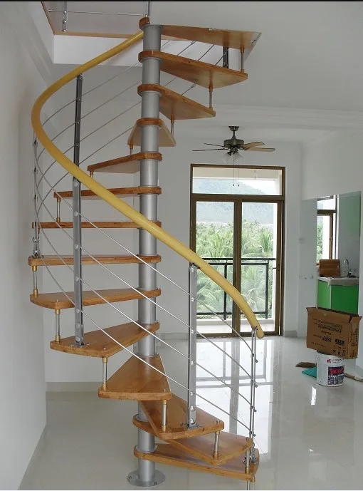 
Good Quality stainless Steel and wooden staircase 