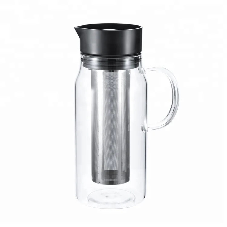 Portable  Large Capacity 1500ml Glass Cold Brew Coffee Pot Filter Dripper Maker