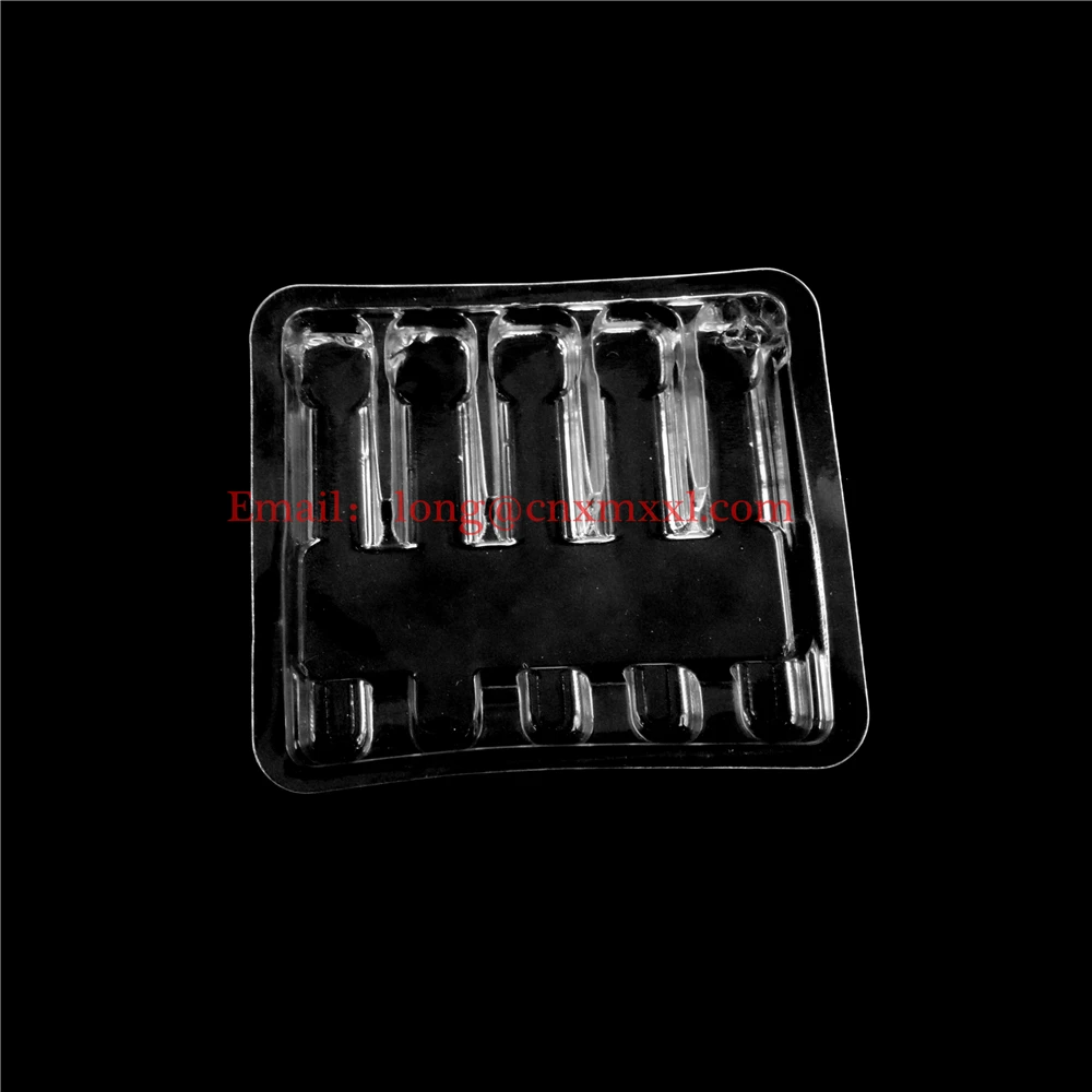 Transparent Plastic Ampoule Tray 1ml,2ml, 3ml,5ml, 10ml Plastic Vial Tray Blister Can Be Customization