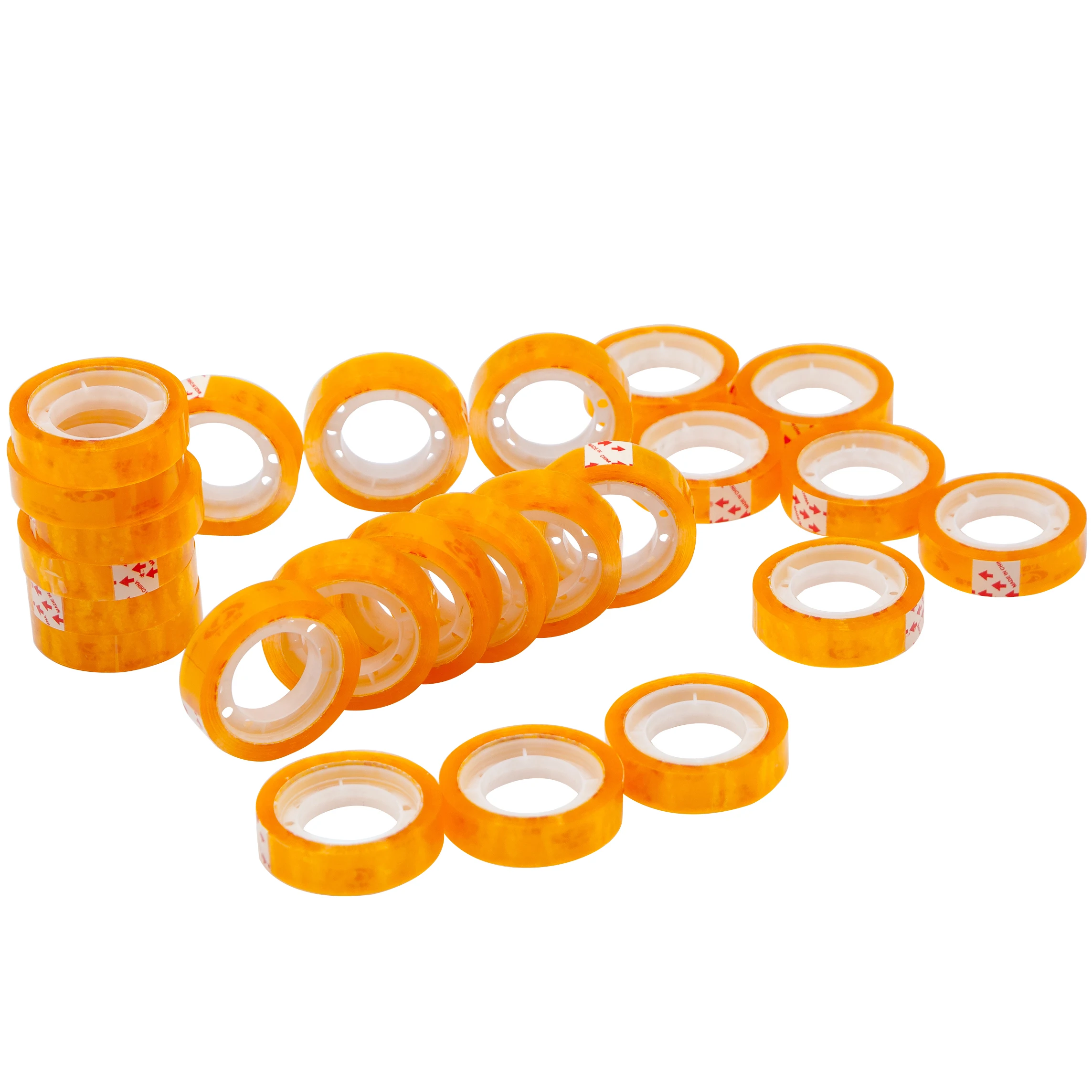 
Hot sale 12mm 15mm 18mm 24mm yellowish golden bopp stationery tape 