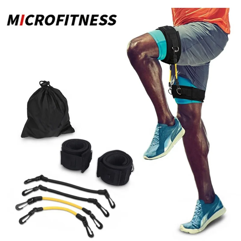 Speed Agility Leg Tube Bands Set Resistance Bands Latex Tube Mesh Bag or Customized Micro Bands Latex Fabric 100 Sets Thai Latex