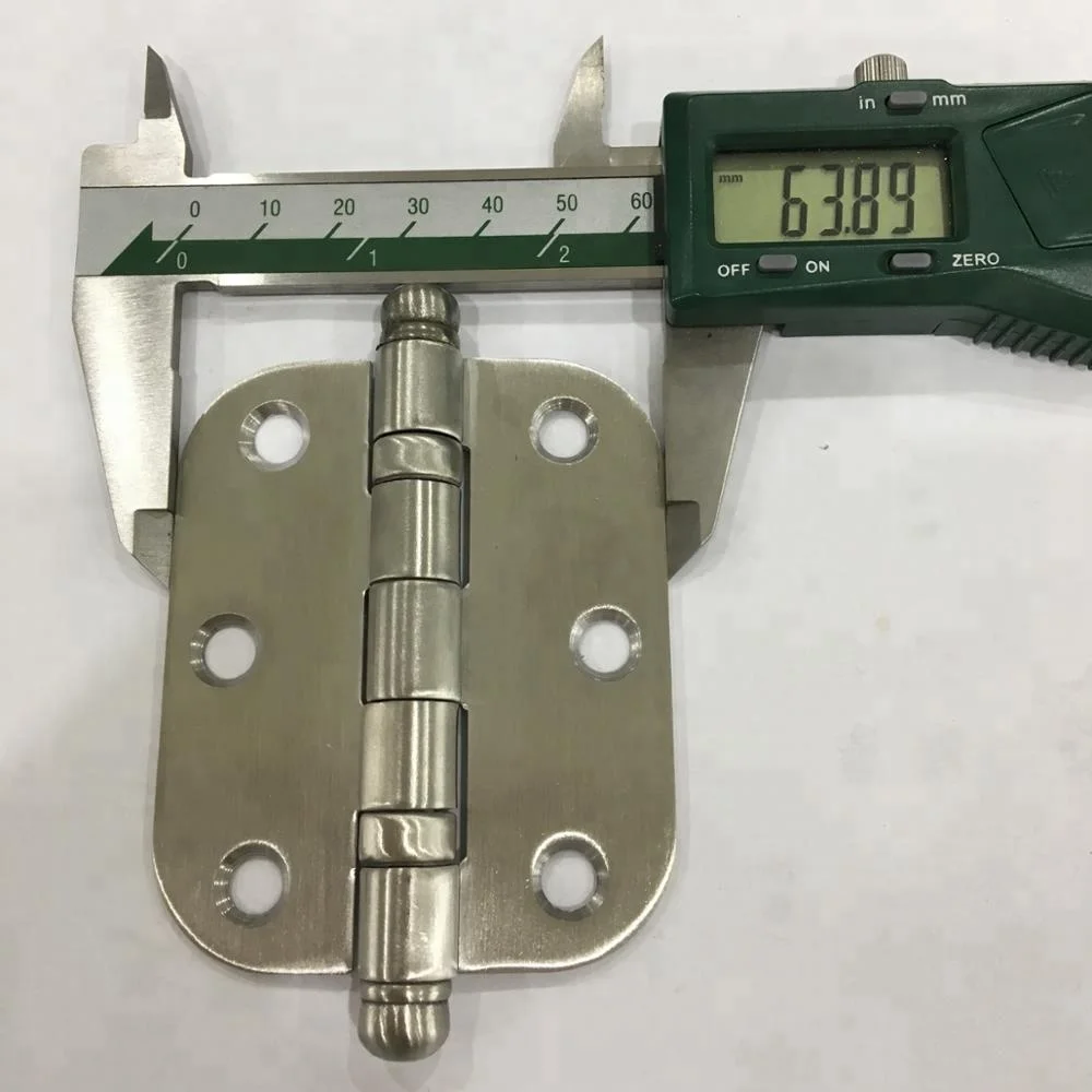 3 Inch Stainless Steel Door Hinge Brasil Round Corner Furniture Door Hinge