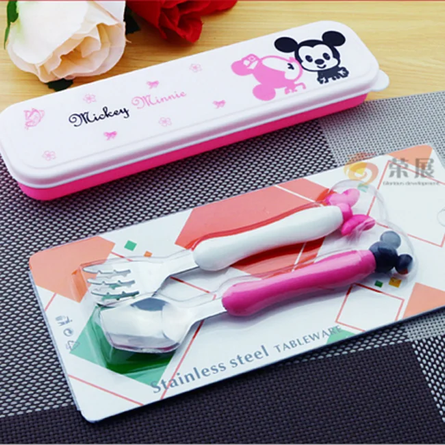 
New Design Plastic Handle Stainless Steel Kids Spoon 