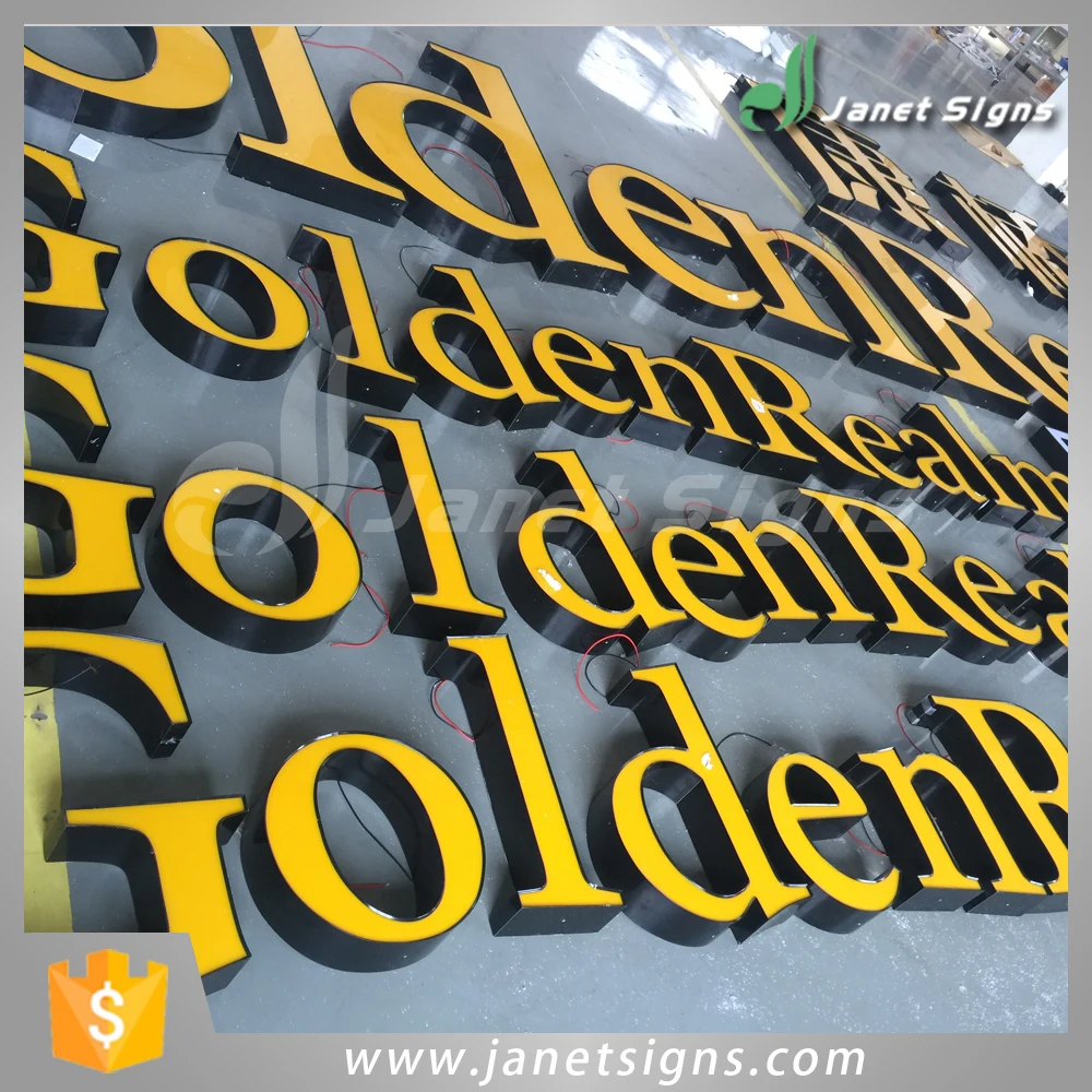 High quality acrylic channel letter anodized edged aluminum strip with PVC and sponge