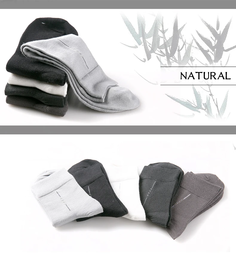 Wholesale custom logo diabetic Breathable socks anti odor black organic bamboo fiber socks vertical line deodorant crew socks