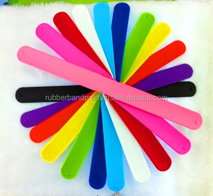 Cheap Custom Blank Silicone Slap Bracelet , Silicone Wristband With Customer Logo