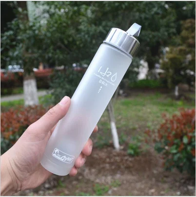 280ml Portable Bike Sports BPA free Water Bottle eco friendly nontoxic Plastic Water Bottle frosted candy color on sale