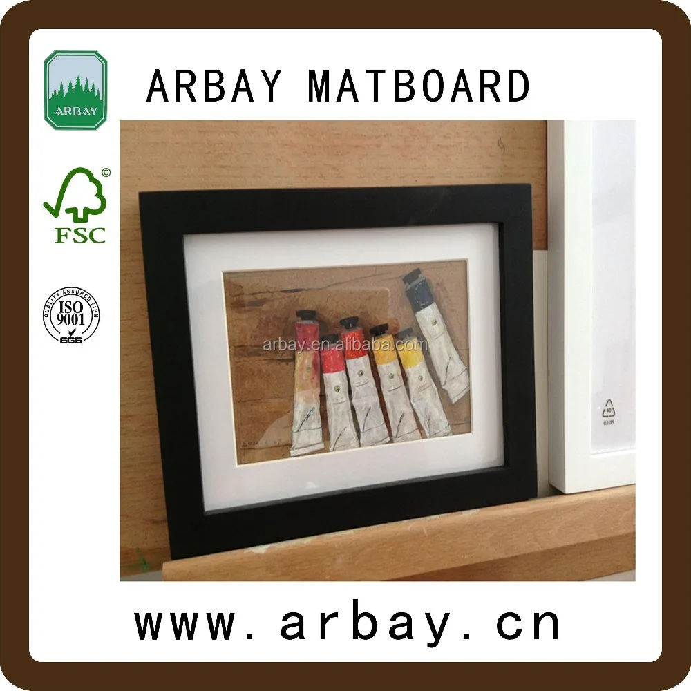 
custom wholesale bevel cutting matboard& precut passepartout &velvet matboard 