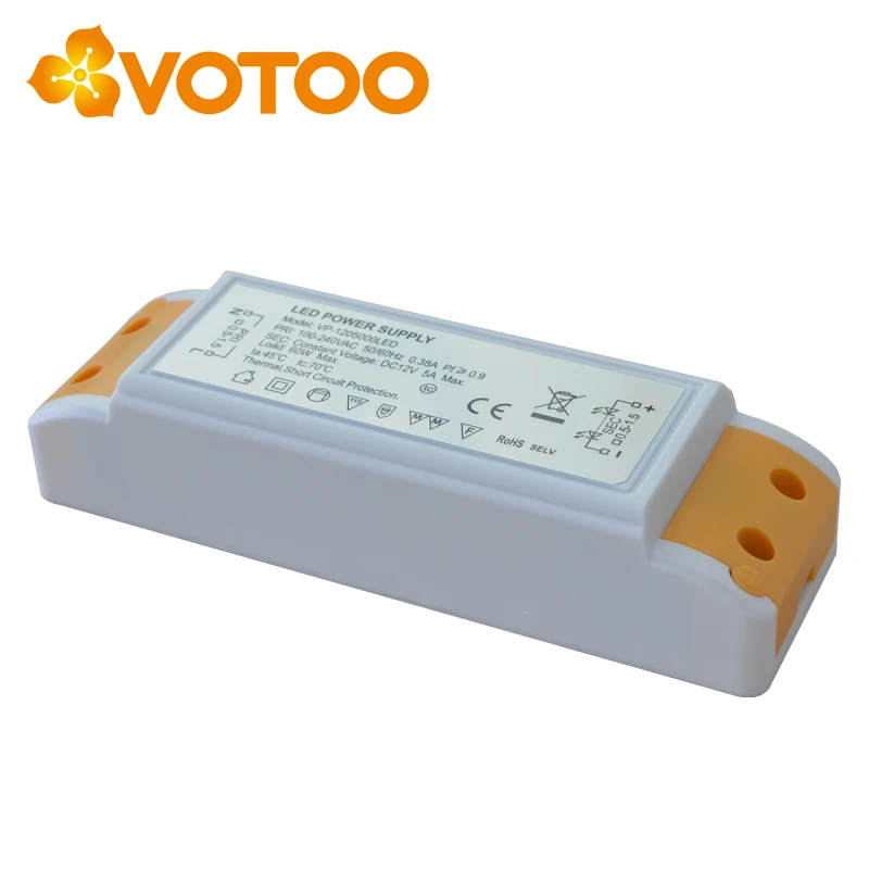 12v 5a ip20 led driver plastic box for led driver