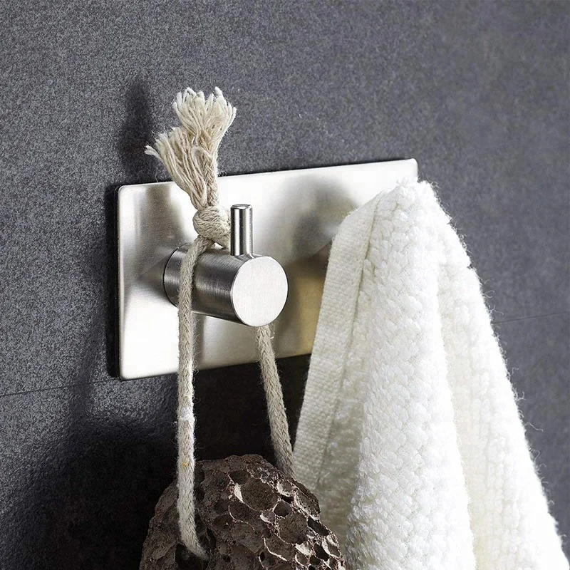 Bathroom Wall Adhesive Double Robe Hook