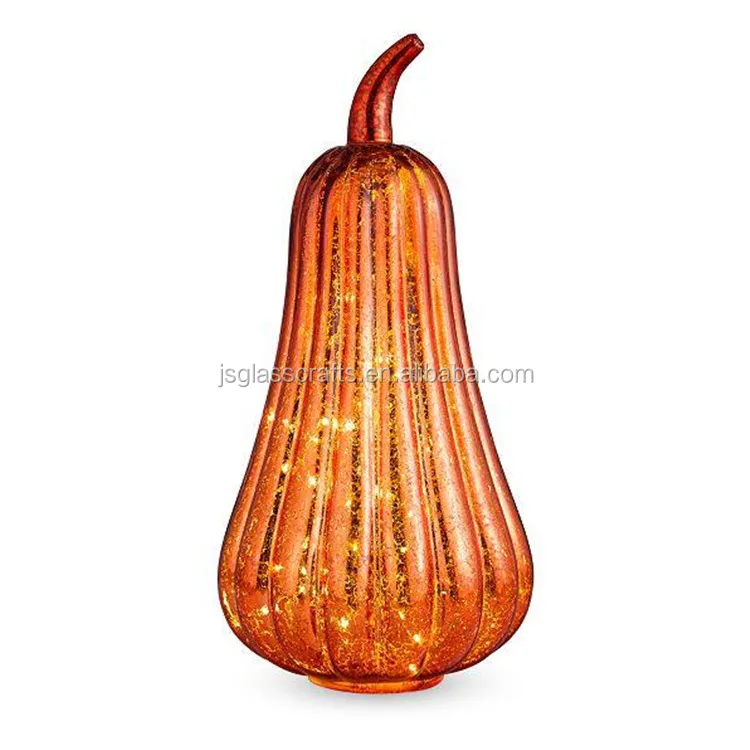 Классический стеклянный набор тыкв со светодиодными лампами внутри Меркурий стеклянная Тыква для украшения