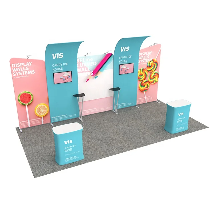 Simple Assemble 4X6 M Trade Show Stand Portable Modular Booth Display Exhibition Offer 3D Design