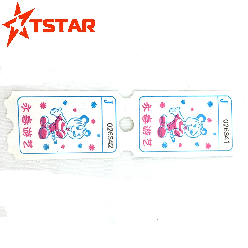 Wholesale custom printed arcade game raffle redemption lottery tickets for arcade games