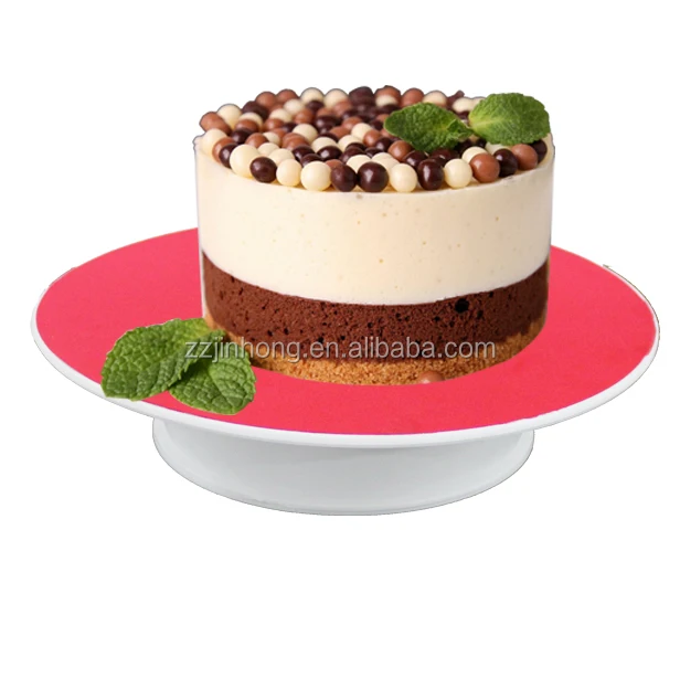 Big Size 8inch and 10inch Food Grade Plastic 360degrees Rotating Display Stand For Cake Display