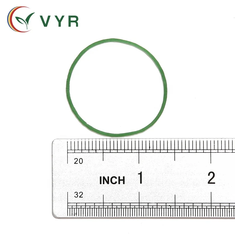 Vietnam Cheap Promotional Heat resistant 1.3 inches in iameter best Green elastic rubber band For Supermarket Vegetables use