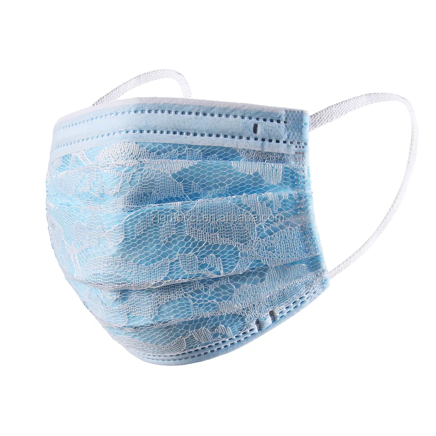 
Нейлоновая кружевная модная 3-слойная одноразовая маска для рта, маска для подводного плавания на половину лица 