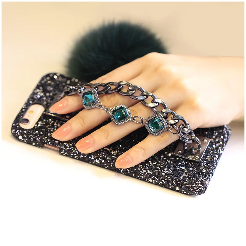 Роскошный браслет с драгоценными камнями, плюшевый чехол с бриллиантами для Iphone6 6S plus, блестящий чехол для Apple 8, Iphone 8plus, для Iphone7plus