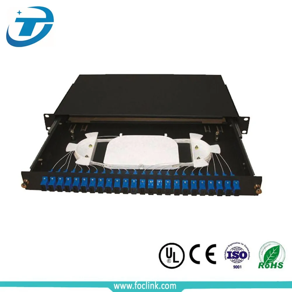 Для Монтажа в Стойку Ящик 8 12 24 48 96 144 Порт Распределительная Коробка Волоконно-Оптический Патч панели