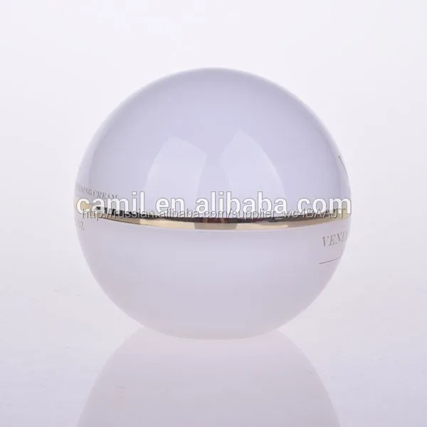 Оптовая продажа белый цвет косметической упаковки акриловая крем банку для ухода за кожей