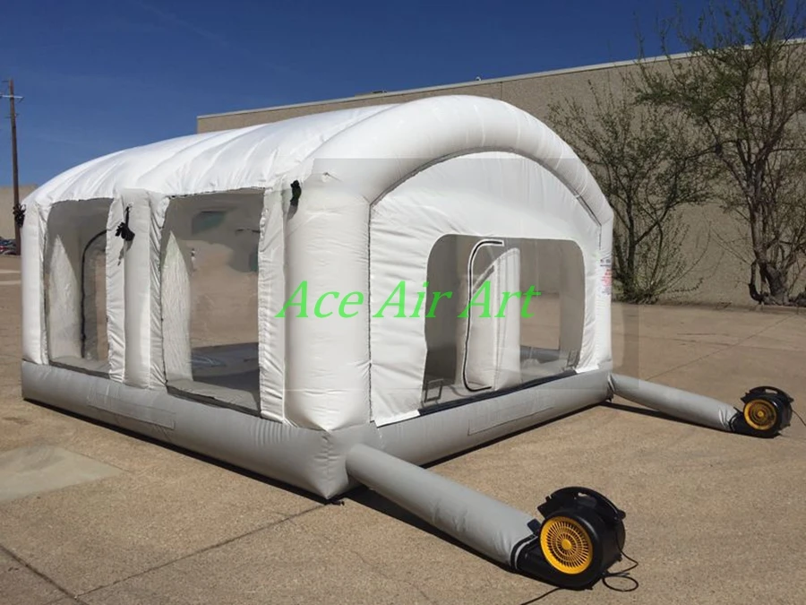 Automobile Inflatable Paint Booth Tent Outdoor Use PVC Oxford Material Air Blower Accessory Model Spray Booth Cars Sea Shipping
