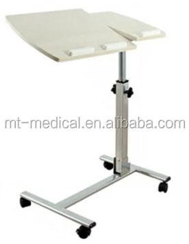 Simple mobile lift hospital overbed table computer table