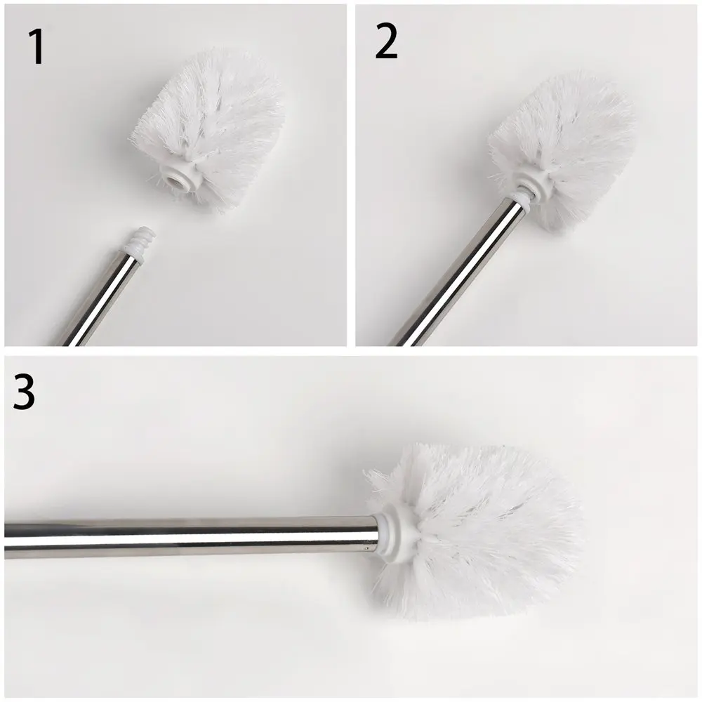 Pretty stainless steel modern commercial hygienic! Antibacterial sexy women's silicone toilet brushes with holder self cleaning kit