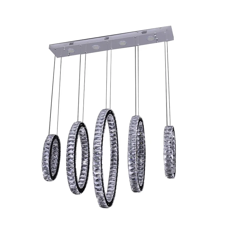 Светодиодная Современная хрустальная люстра из нержавеющей стали, современная хрустальная Подвесная лампа k9
