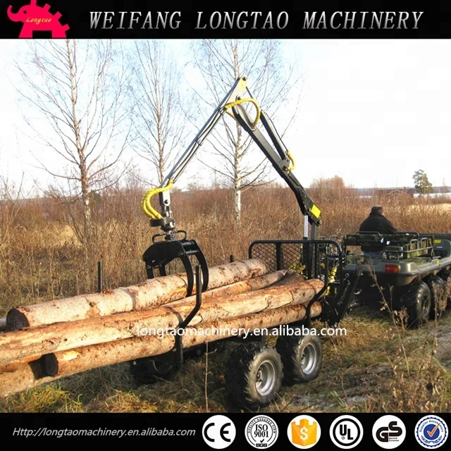 Compact Tractor ATV Quad Forestry Timber Crane Trailer European