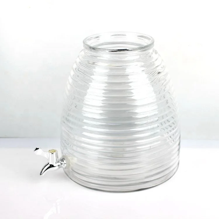 5L 10L honey dispenser glass jar water dispenser bottle with tap