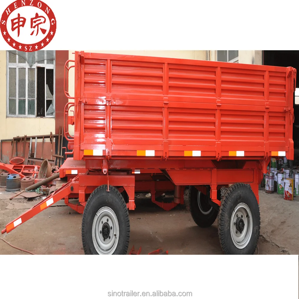 6 ton massey ferguson tractor trailers box side tipping trailer