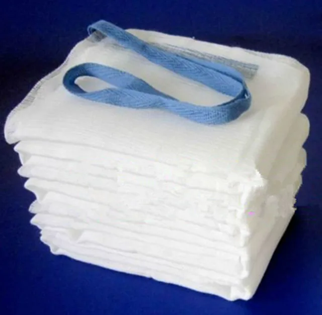 
Sterile Gauze Lap Pad Sponge with X-ray detectable blue loop 