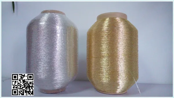 JAPAN PURE SILVER PURE GOLD METALLIC YARN 450 /600D POLYESTER/COTTON/RAYON
