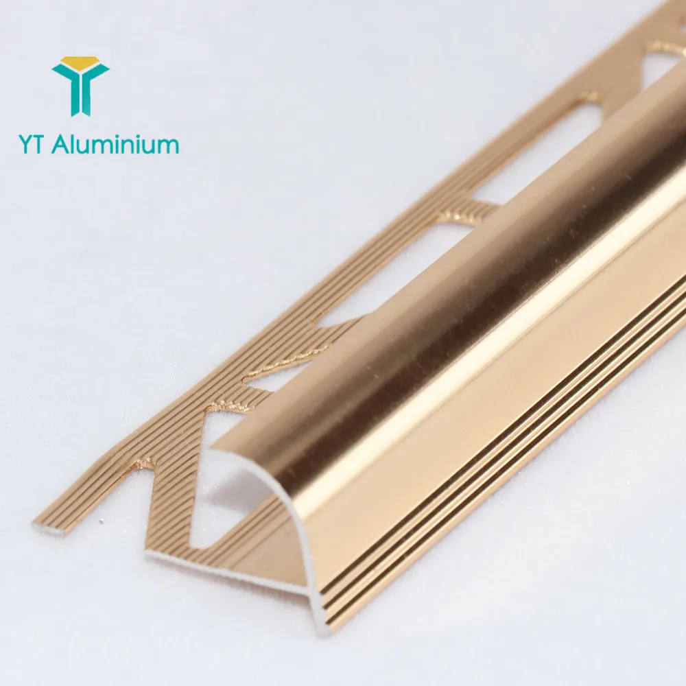 Mirror Bright Polished Outside Tile Corner Trim Quadrant Metal Aluminium Tile Edge Trim