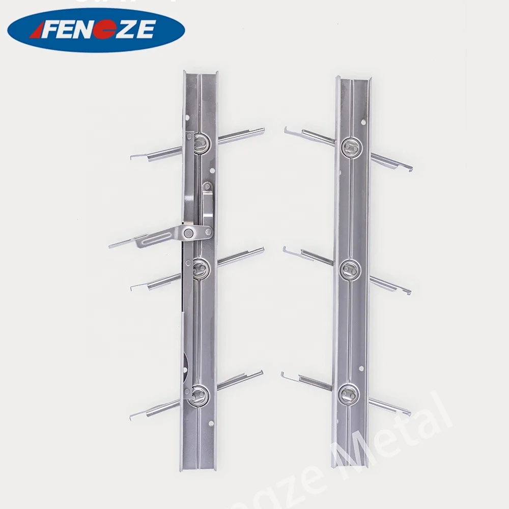 A7-1 6inches steel window frame 40mm brown modern decorative exterior profile shutter iron louvre frame