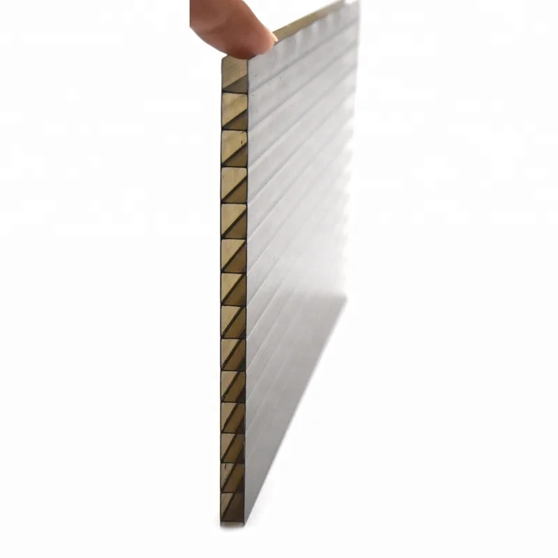 Двойная Стенка дымчатый цвет поликарбонатные кровельные листы цветная крыша цена