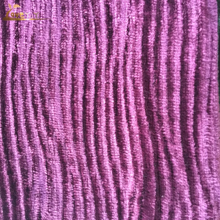 China knitting silk velvet manufacture 100% polyester Velvet fabric for furniture with wave design emboss