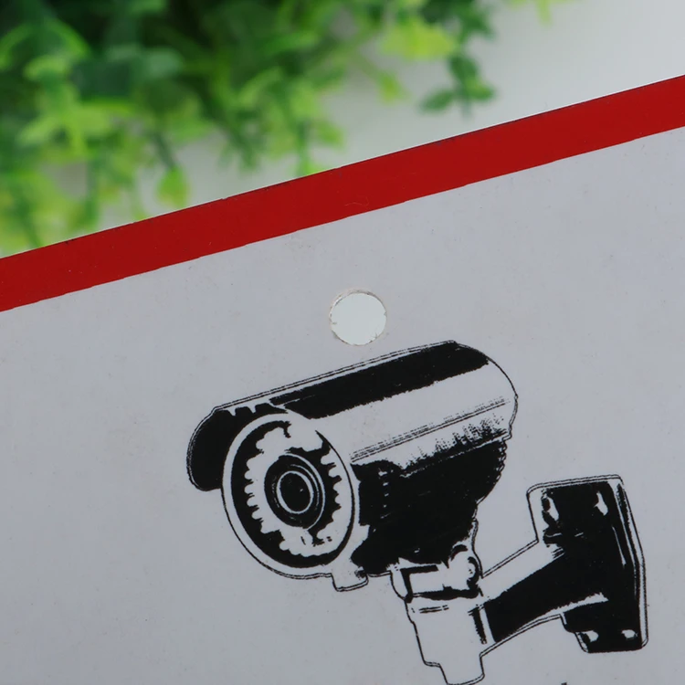 Дешевая цена наклейка на заказ дорожная камера безопасности знак для видеонаблюдения 24 часа