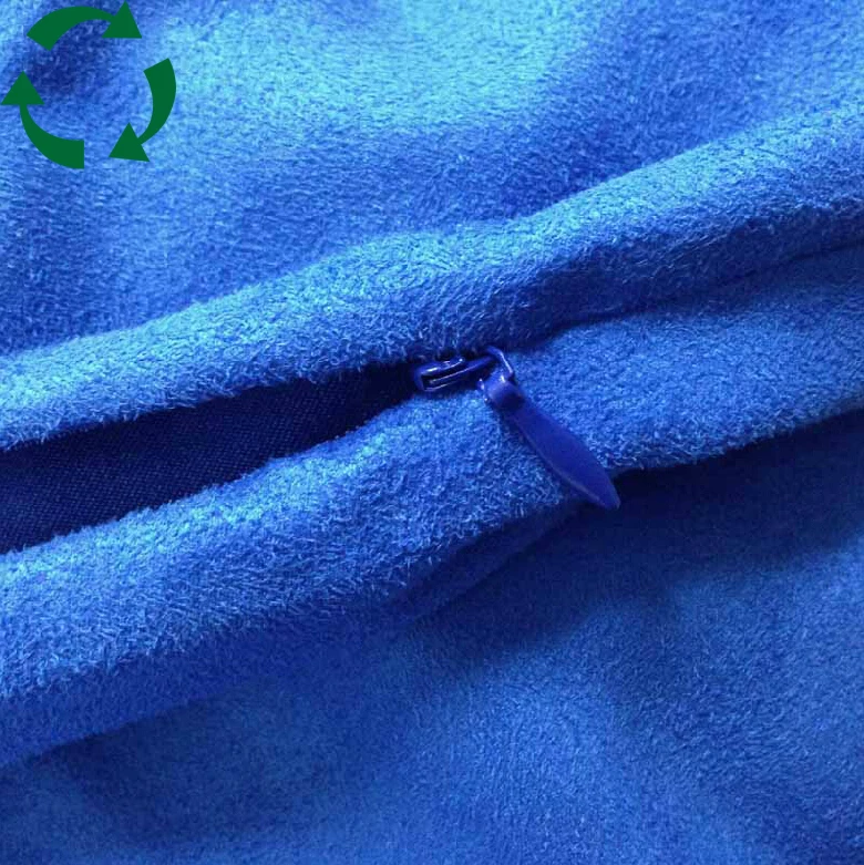 China direct factory recycled polyester faux suede leather fabric