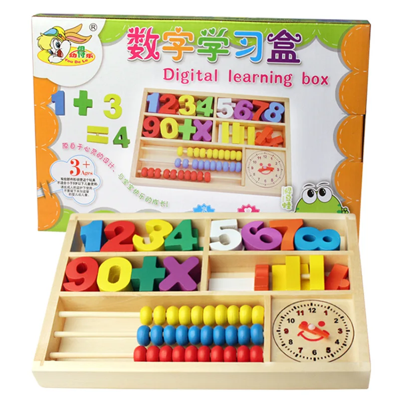 2021 Montessori wood abacus wooden Math toys box for the Kids learning Education Toy WMB001