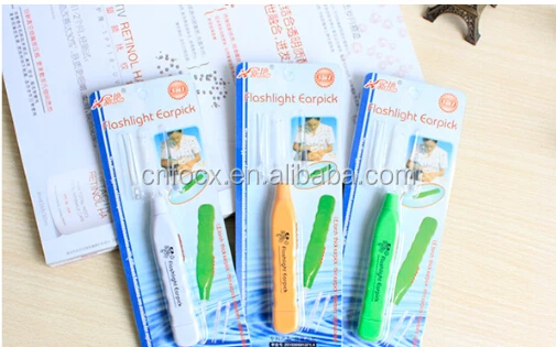 High quality led flashlight earpick , Ear Wax Cleaner Lighting Earpick , Curette ear scoop