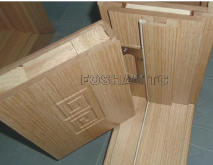 Wrap PVC film on MDF  WOOD PROFILE WRAPPING MACHINE