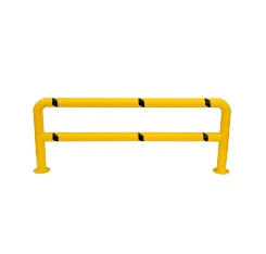Heavy Duty Yellow Industrial Safety Floor Mounted Pipe Steel Bollards