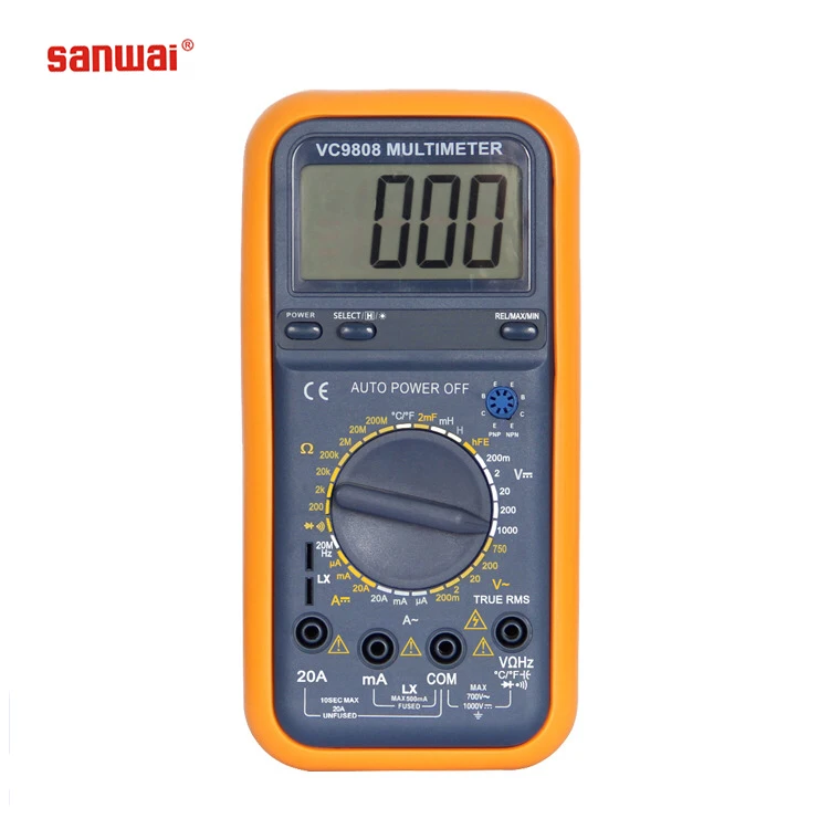 digital multimeter VC9808 with inductance,frequency and temperature function