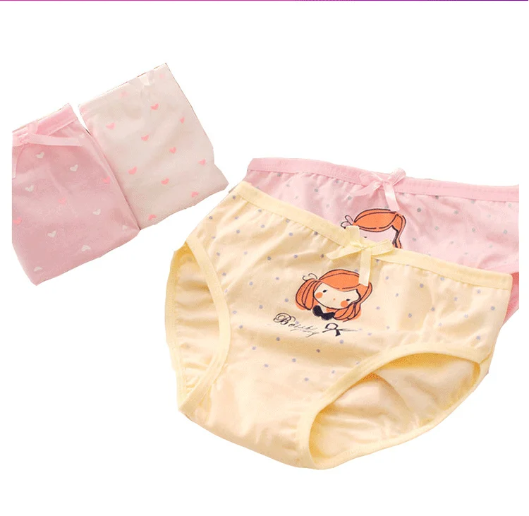 Amazon hot selling cartoon printed new design fashion kids thong underwear girls panties
